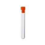 10Pcs 7x100mm Test Tubes with Orange Caps Clear Plastic Test Tubes Set for Halloween, Christamas, Scientific Themed Kids Birthday Party Supplies, Daily Storage Home Storage Box Sealed Bottle