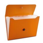 Expanding File Folder File Organizer 13 Pockets File Organizer Accordion Filing Folder Expandable File Folder for Documents Aesthetic Paper Organizer Folder for Work, School, Home, Office, Orange