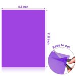 Gel Light Filter – 6Pcs Halloween Overlays Correction Gel Filter, Purple & Orange Transparent Film Plastic Sheets, 11.7 x 8.5 Inches