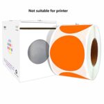 PARLAIM 2″ Orange Round Color-Code Circle Dot Labels on a Roll, 500 Stickers, 2 inch Diameter for Inventory Garage Sale Office School
