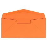 JAM PAPER #10 Business Colored Envelopes – 4 1/8 x 9 1/2 – Orange Recycled – 50/Pack