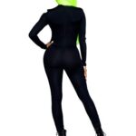 Leg Avenue Women’s Glow in The Dark Skeleton Halloween Costume, Black/White, Medium