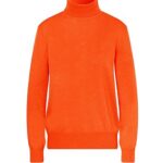 Women’s Velma Turtleneck Sweater Halloween Orange Detective Costume Adult Knit Pullover Top XL