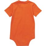 Carhartt Baby Short-Sleeve Bodysuit Pocket T-Shirt Onesie, Exotic Orange, 3 Months