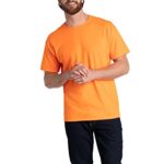 Fruit of the Loom Men’s Eversoft Cotton T-Shirts (S-4XL), Crew-2 Pack-Safety Orange, 4X-Large