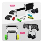 JDDWIN Brackets kit Compatible with Nintendo Switch/Switch OLED Wall Mount,Metal Switch/Switch OLED Stand Vertical Hanging On Wall?Black)