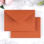PONATIA 50 Pack A4 Envelopes, 4 1/4 x 6 1/8 Inches Burnt Orange Envelopes Perfect for Gift Cards, Wedding Details Cards, Thank You Cards and any 4×6″ Inner Sheets