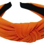 Shimmer Anna Shine Halloween and Fall Orange Headbands and Scrunchies for Women and Girls (Orange Headband and Scrunchie)