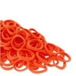 100 Pack Seamless Hair Ties for Women Girls Ponytail Holders for Thick Hair (neon orange)