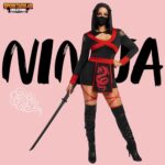 Spooktacular Creations Women Ninja Costume, with Hooded Romper and Ninja Mask for Adult Halloween Dress Up Party Cosplay-M