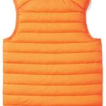 Amazon Essentials Boys’ Lightweight Water-Resistant Packable Puffer Vest, Orange, XX-Large