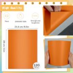 120 Sheets Orange Shimmer Cardstock, 8.5″ x 11″ Metallic Cardstock Paper, 250gsm/92lb Cover, Double Sided Pearlescent Paper Card Stock for Invitations, Card Making, DIY Crafts