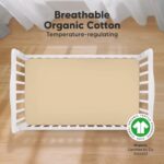 2-Pack Organic Crib Sheets for Boys, Girls – Jersey Fitted Crib Sheet, Baby Crib Sheets Neutral, Crib Mattress Sheet, Cotton Crib Sheets, Soft Baby Sheets for Crib, Unisex Crib Fitted Sheet (Rust)