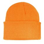 Century Star Kid’s Winter Warm Knit Hats Slouchy Baggy Beanie Hat Skull Cap For Boys Girls 1 Pack Orange One Size