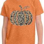 Toddler Boys Girls Halloween Shirts Pumpkin T Shirt Kids Short Sleeve Cute Graphic Tee Tops