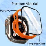 Gaostone for Apple Watch Series SE 6/5/4 40mm Screen Protector Case,Hard PC, Scratchproof, Anti-Bubble Protective Cover for iWatch SE 6/5/4, Orange (2 PCS)