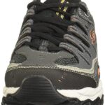 Skechers mens Afterburn M. Fit fashion sneakers, Charcoal, 10.5 X-Wide US