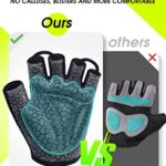 Tanluhu Cycling Gloves Mountain Bike Gloves Half Finger Road Racing Riding Gloves Breathable Shock-Absorbing Biking Gloves for Men and Women (Orange, M)