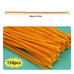150 Pcs Orange Pipe Cleaners Chenille Stem,Pipe Cleaners, DIY Craft for Creative Handmade DIY Art Craft and Crafts Project Decoration Supplies