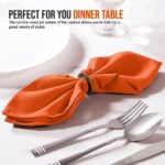 Utopia Home Orange Cloth Napkins (12 Pack, 20×20 Inches), Ideal Dinner Napkins for Party, Wedding and Lunch/Dinner
