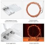 Ariceleo Mini Halloween Fairy Lights Battery Operate, 1 Pack Copper Wire Night Lights 3*AAA Battery Powered Led Starry Fairy String Lights for Bedroom, Christmas, Party, Decoration(5m/16ft Orange)