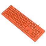 FIRSTBLOOD ONLY GAME. DKS100 Computer Keyboard, DOUYU White Backlit Mechanical Feel Membrane Gaming Keyboard, Wired 104 Keys for Gaming Office and Typing, Orange