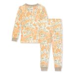 Burt’s Bees Baby Baby Girls’ Pajamas, Tee and Pant 2-Piece Pj Set, Whimsical Garden, 2T