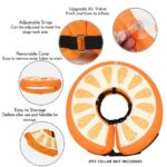 Dog Cone Collar for Small Medium Large Dogs for After Surgery, Pet Inflatable Neck Donut Collar Soft Protective Recovery Cone for Dogs and Cats – Alternative E Collar Does not Block Vision Orange,M