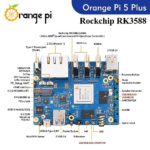 Orange Pi 5 Plus 16G with 256GB eMMC Module RK3588 8 Core 64 Bit Single Board Computer, 2.4GHz Frequency Open Source Development Board Run Orangepi OS,Android,Debian,Ubuntu (OPi 5 Plus 16G+256GB eMMC)