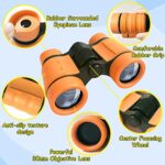 Binoculars for Kids Toys Gifts for Age 3-12 Years Old Boys Girls Kids Telescope Outdoor Toys for Sports and Outside Play Hiking, Bird Watching, Travel, Camping, Birthday Presents (Orange)