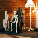 36″ Skeleton Halloween Decorations, 3FT Realistic Full Body Movable Posable Joints Skeleton, Creepy Halloween Plastic Skeleton for Graveyard Decorations, Haunted House Props Indoor/Outdoor Decor