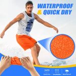 Scotamalone Mens Swim Trunks, Quick Dry Swimming Shorts 7 Inch with Mesh Lining for Swimwear, Bathing Suits Orange