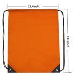 Zantrech 25 Pack orange Drawstring Backpack Bags, Drawstring Backpack Bulk, Polyester Drawstring Bags For Sport Storage