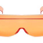 Calabria 3000 Large Fit Over Safety Glasses Fitover Prescription Eyewear Orange Men Women Wrap Around Anti Fog Scratch Glare