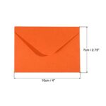 PATIKIL Mini Envelopes, 100 Pack Mini Gift Card Business Card Envelope for Greeting Weddings, Orange