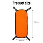 Blaze Orange Safety Panel,Blaze Orange Mesh Safety Panel with Reflective Strips,Orange Tent Backpack Cover Safety Panel,Outdoors Safety Panel for Field Hiking Camping Biking Traveling (L: 8″x20″)