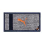 PUMA unisex child Puma Kids’ Rise Trifold Wallet, Grey/Orange, One Size US