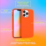 FELONY CASE – iPhone 13 Pro Case – Neon Orange Silicone Phone Cover | Liquid Silicone with Anti-Scratch Microfiber Lining, 360° Shockproof Protective Case for Apple iPhone 13 Pro