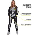 Morph – Skeleton Costume Women – Womens Skeleton Costume Bodysuit – Halloween Skeleton Costume Women Skeleton Jumpsuit Adult – One Piece Skeleton Costume Women – Size L
