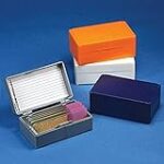 Globe Scientific 513072N ABS Plastic Cork Lined Slide Storage Box for 12 Slides, Orange