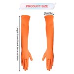 Women Long Gloves, Long Elbow Satin Gloves 21″ Stretchy 1920s Opera Gloves Hand Care Moisturizing Gloves for Women Girls Evening Party Dance(Orange)
