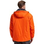 Kugnala Men’s Winter Skiing Jacket Waterproof Warm Snow Fleece Lining Coat Mountain Windbreaker Hooded Windproof Rain Jacket Orange L