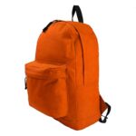 K-Cliffs Classic Bookbag Basic Backpack Simple School Book Bag Casual Student Daily Emergency Survival Daypack 18 Inch with Curved Shoulder Straps Orange