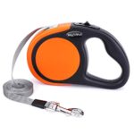 Heavy Duty Retractable Dog Leash-16ft Strong & Durable Walking Leash for S to L Dogs up to 45/115 lbs, Upgraded Lock System, Non Slip Grip, Tangle Free (Medium-Large Sized Dogs, Orange)