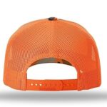 The Hat Pros | Richardson 112FP Five Panel Trucker Snapback Hat | 5 Panel Hats | OSFM (Blaze Duck Camo/Blaze)