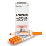 Crayola Washable Markers – Orange (12ct), Kids Broad Line Markers, Bulk Markers for Classrooms & Teachers
