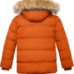 Szory Boy’s Thicken Parka Coat Winter Warm Jacket with Removable Fur Hood (Lily Orange,10/12)