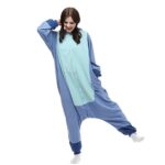 Wishliker Adult Onesie Animal Pajamas Halloween Cosplay Costumes Party Wear Blue