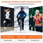 SATINIOR 2 Pairs Outdoor Winter Touchscreen Anti-Slip Full Finger Warm Gloves (Orange, Black)