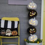 AACORS Halloween Pillow Cover 12X20 Inch Polka Dots Ghost Pumpkin Cat Decoration Holiday Farmhouse Pillow Case Decor for Home Sofa Couch AA304-12